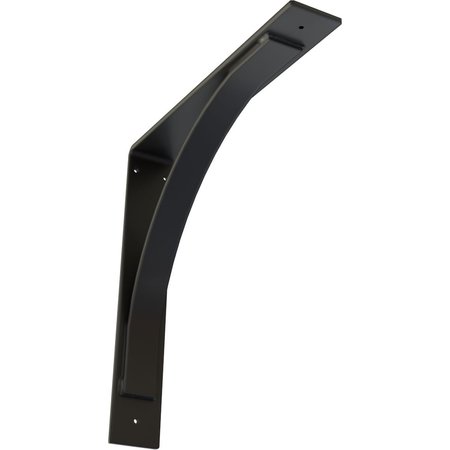 EKENA MILLWORK Morris Steel Bracket, Powder Coated Black 3"W x 18"D x 18"H BKTM03X18X18MOPBL